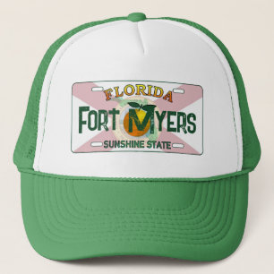 Fort Myers Florida flagga-skylt Keps