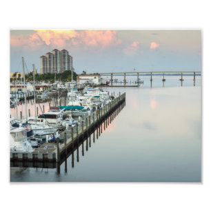 Fort Myers Florida i centrala staden Sunrise Fototryck