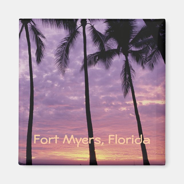 Fort Myers, Florida Photo Souvenir Fridge Magnet (Framsidan)