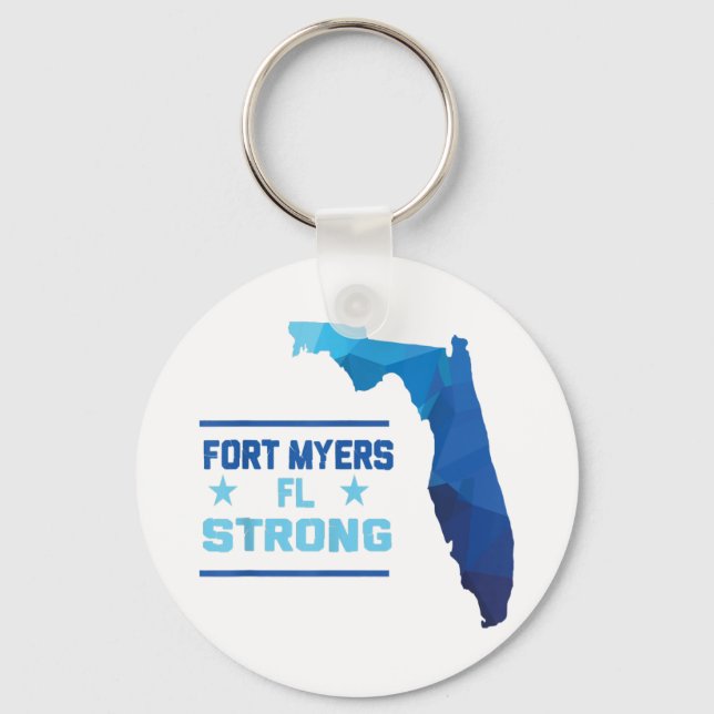 Fort Myers Florida Stark Nyckelring (Framsida)