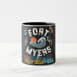 Fort Myers, Florida Två-Tonad Mugg
