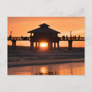Fort Myers Pier Sunset Vykort