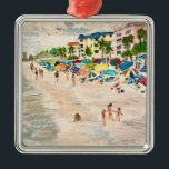 "Fort Myers strand" Julgransprydnad Metall<br><div class="desc">"Fort Myers Beach" Metall Ornament av Willowcatdedesign</div>