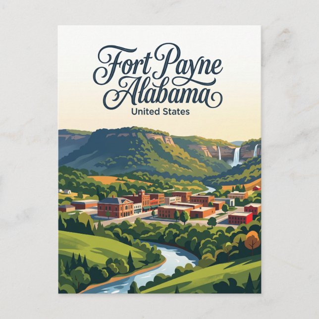 Fort Payne Alabama Vykort (Framsida)