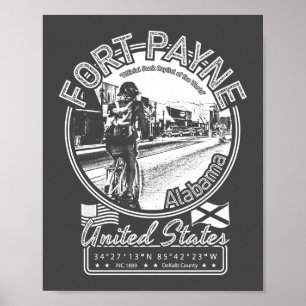 FORT PAYNE CITY - STATE ALABAMA POSTER