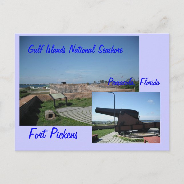 Fort Pickens, Pensacola... Vykort (Framsida)