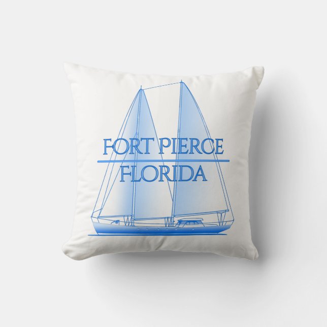 Fort Pierce Coastal Nautical Sailing Sailor Kudde (Framsida)