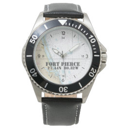 Fort Pierce, FL Nautical Latitude Longitud Armbandsur