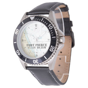 Fort Pierce, FL Nautical Latitude Longitud Armbandsur