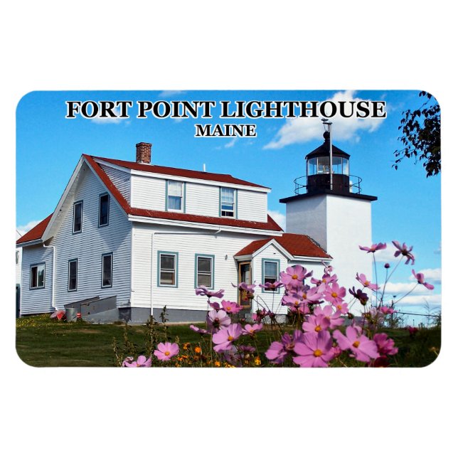 Fort Point fyr, Maine Flexi Magnet (Horisontell)