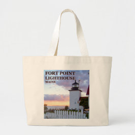 Fort Point fyr, Maine Tote Bag Jumbo Tygkasse