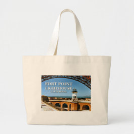 Fort Point Lighthouse, California Tote Bag Jumbo Tygkasse