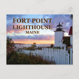 Fort Point Lighthouse, Maine vykort