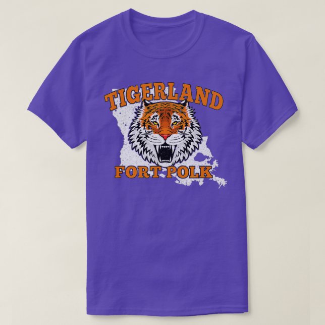 Fort Polk Alumni Louisiana La Tigerland Veterans V T Shirt (Design framsida)