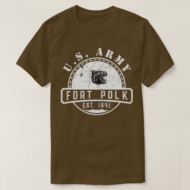 Fort Polk Alumni Louisiana La Tigerland Veterans V T Shirt (Design framsida)