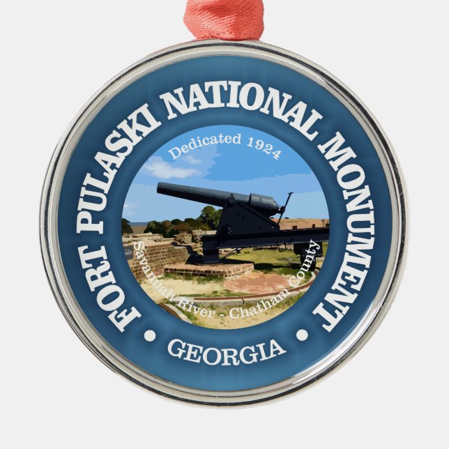 Fort Pulaski (NM) Julgransprydnad Metall (Framsidan)