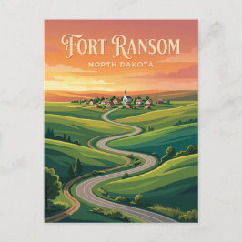Fort Ransom USA Vykort