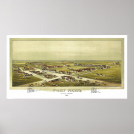 Fort Reno Oklahoma-territoriet 1891 Litografi Poster