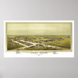 Fort Reno Oklahoma-territoriet 1891 Litografi Poster