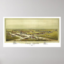 Fort Reno Oklahoma-territoriet 1891 Litografi Poster