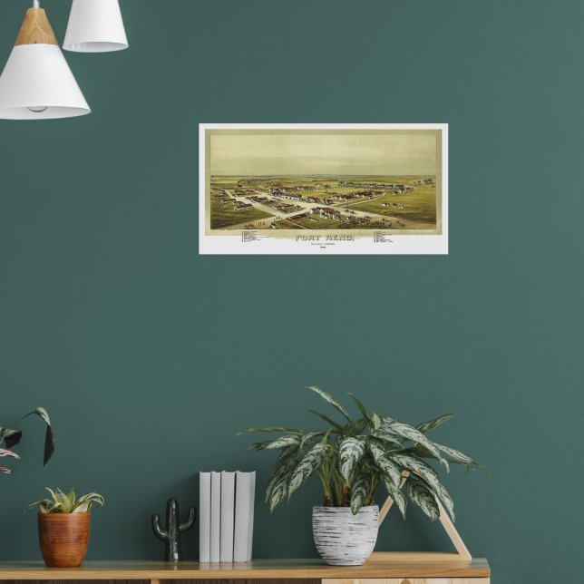 Fort Reno Oklahoma Territory 1891 Lithograph Poster (Vardagsrum 1)