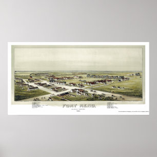 Fort Reno, reko panorama- karta - 1891 Poster