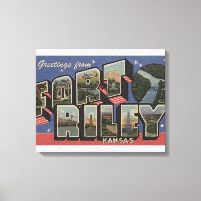 Fort Riley, Kansas - Stora Brev Scenes Canvastryck (Framsida)