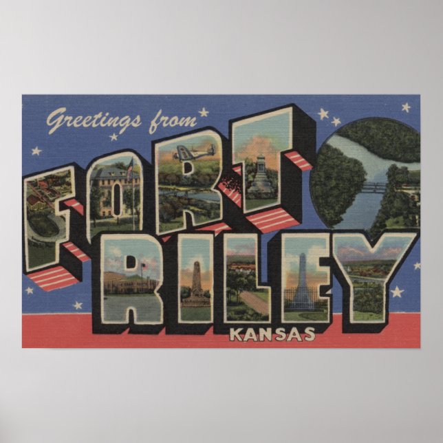 Fort Riley, Kansas - Stora Brev Scenes Poster (Framsidan)