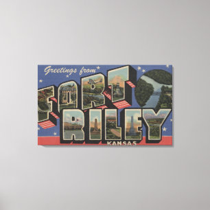 Fort Riley Kansas - stora brevplatser Canvastryck