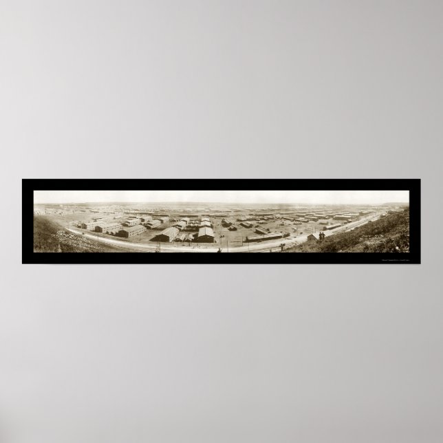 Fort Riley KS Army Photo 1917 Poster (Framsidan)