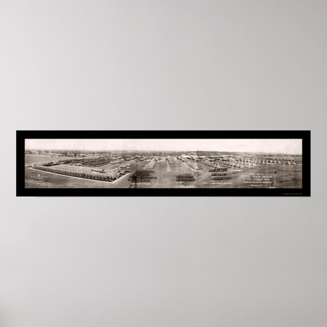 Fort Sam Houston, Texas Photo 1916 Poster (Framsidan)