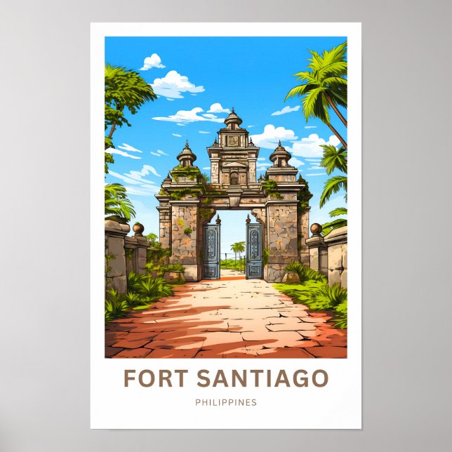 Fort Santiago Filippinernas reseutskrift Poster (Framsidan)