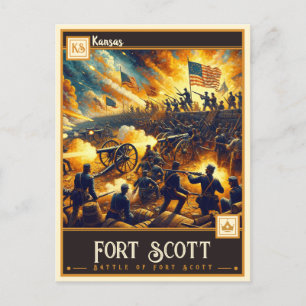 Fort Scott, Kansas   VINTAGE Vykort