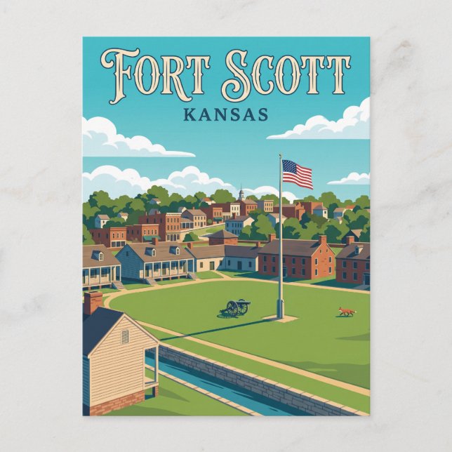 Fort Scott Kansas Vykort (Framsida)