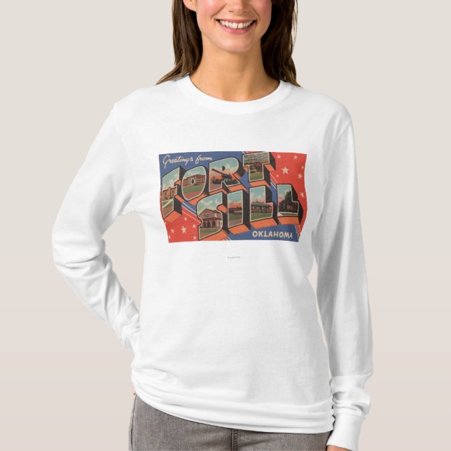 Fort Sill Oklahoma - stora brevplatser T-shirt (Framsida)