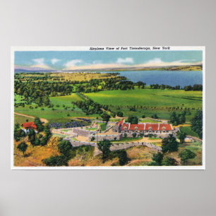 Fort, sjö Champlain i avstånd Poster