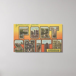 Fort Smith Arkansas - stora brevplatser Canvastryck