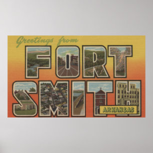Fort Smith Arkansas - stora brevplatser Poster