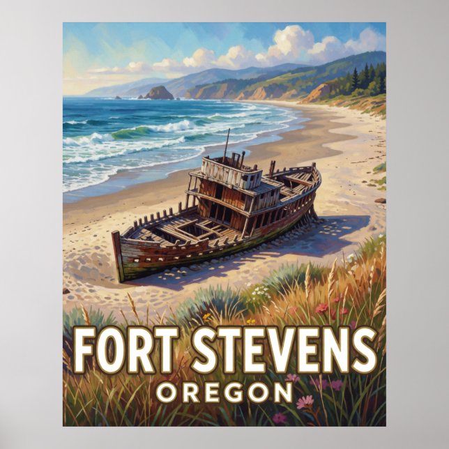 Fort Stevens State Park — Oregon Poster (Framsidan)