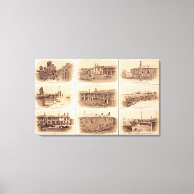 Fort Sumter & Moultrie Canvastryck (Framsida)