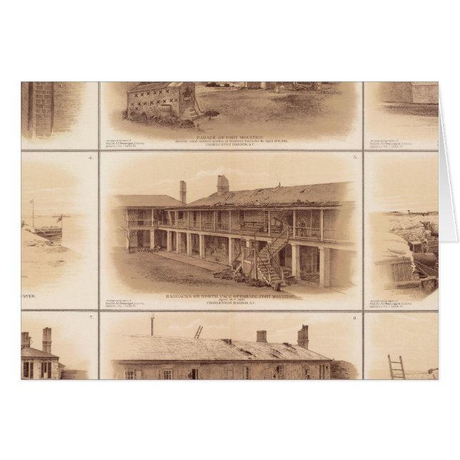Fort Sumter & Moultrie Hälsningskort (Framsidan Horizontal)