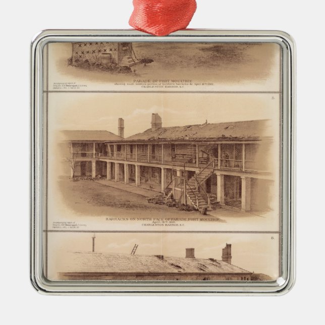 Fort Sumter & Moultrie Julgransprydnad Metall (Framsidan)