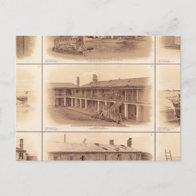 Fort Sumter & Moultrie Vykort (Framsida)