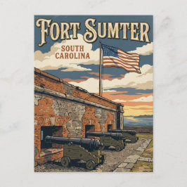 Fort Sumter nationalmonument USA Vykort
