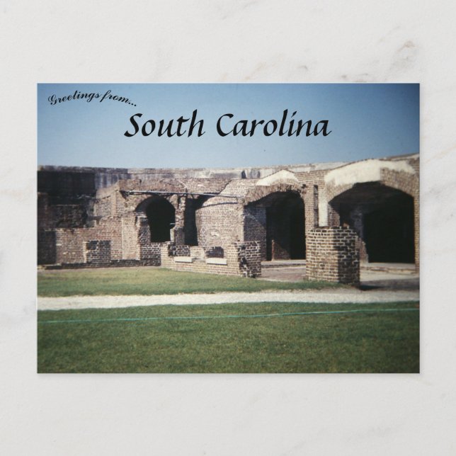 Fort Sumter South Carolina Vykort (Framsida)