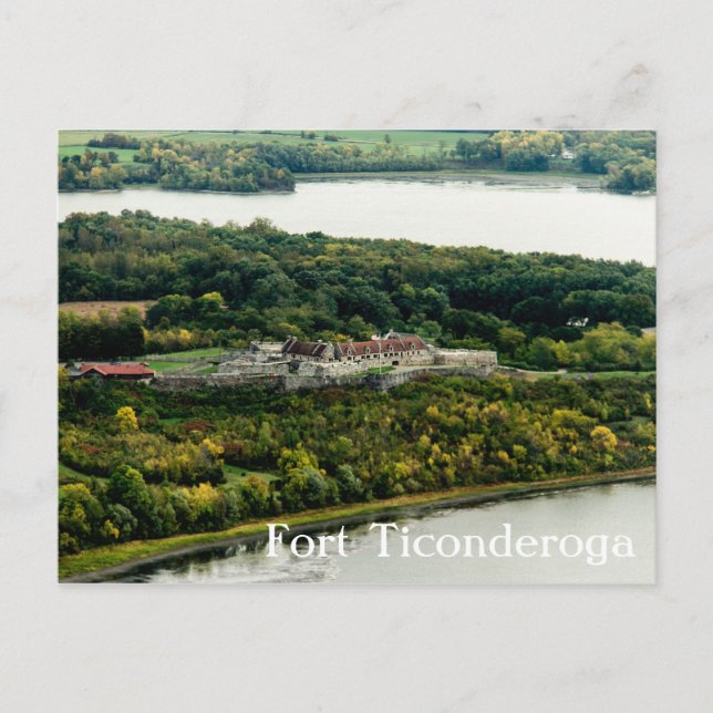 Fort Ticonderoga Autumn Sjö Chamsimple Personalize Vykort (Framsida)