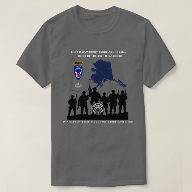 FORT WAINWRIGHT WARRIORS T SHIRT (Design framsida)