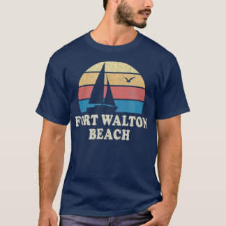 Fort Walton Beach FL Vintage Sailboat 70 s T Shirt