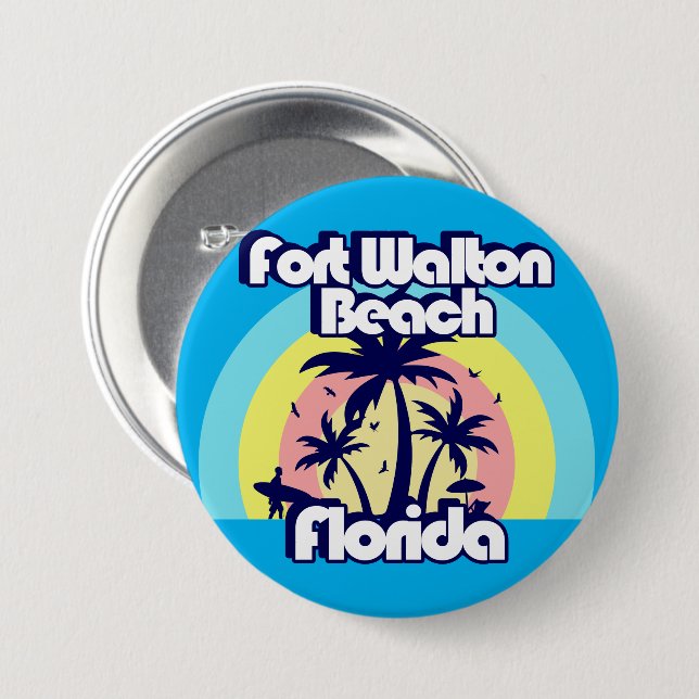 Fort Walton Beach Florida Knapp (Framsida & baksida)