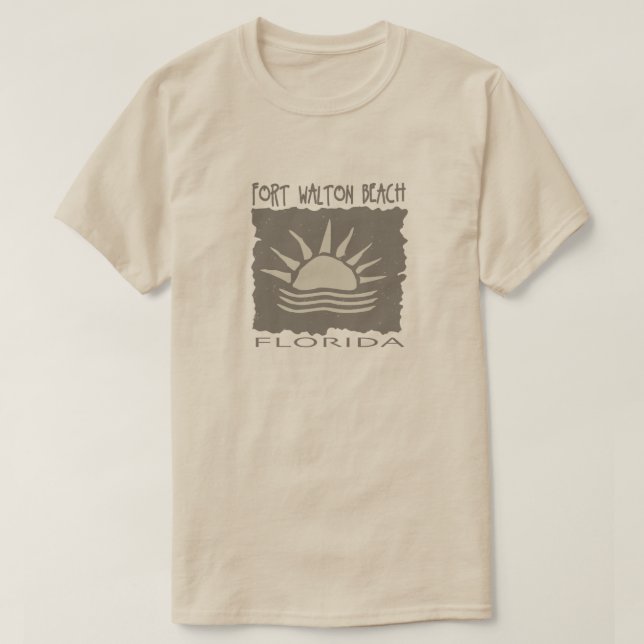 Fort Walton Beach, Florida med sol design T Shirt (Design framsida)